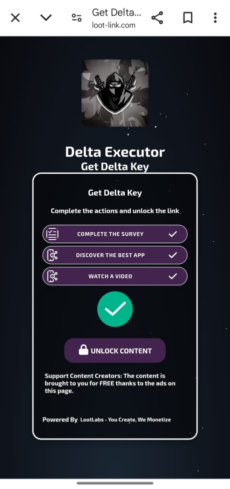 Get Delta Key for Android