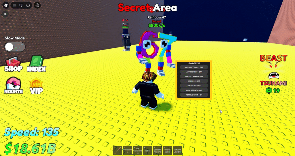 Secret Area in Escape Tsunami For Brainrots Activated Remove Wave Script