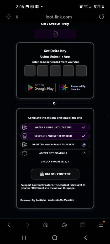 Complete Delta Executor Android Key system