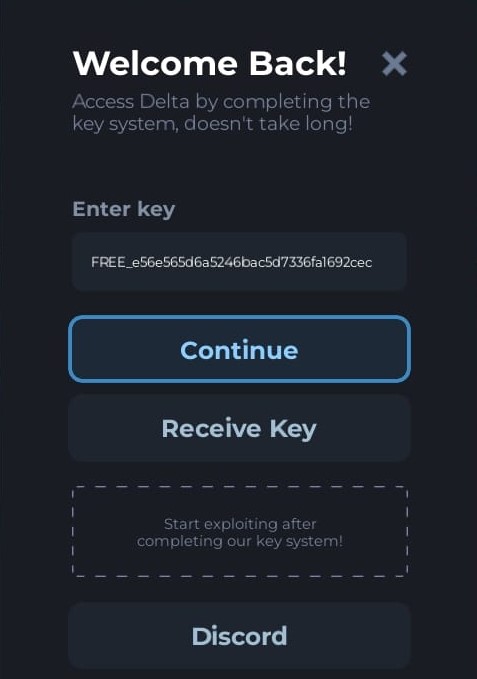 Complete Delta Executor Key system