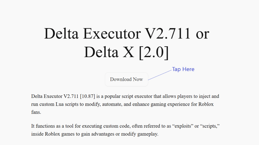 Download Delta Executor‘s latest version