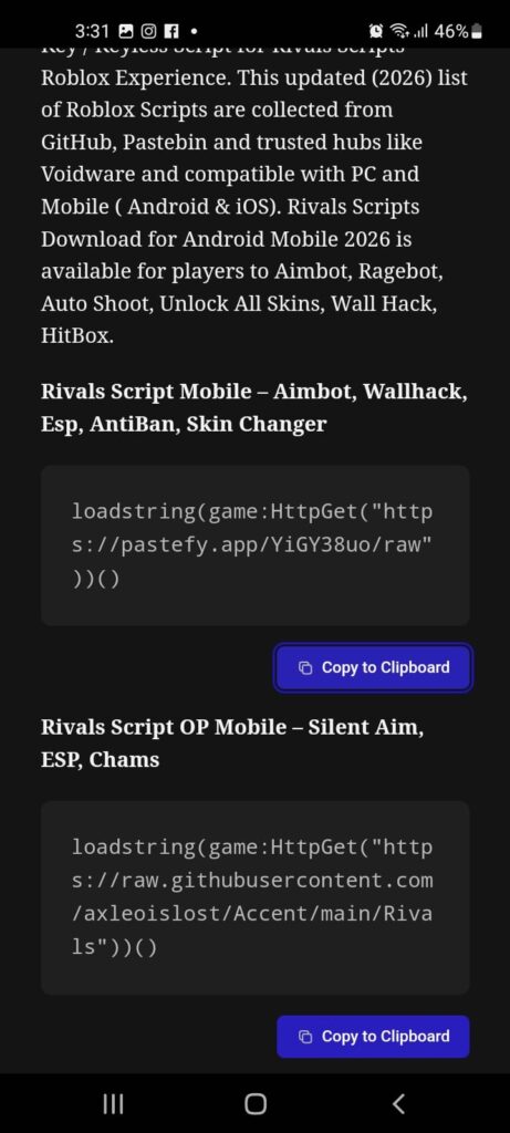 Rivals Script in Delta Executor